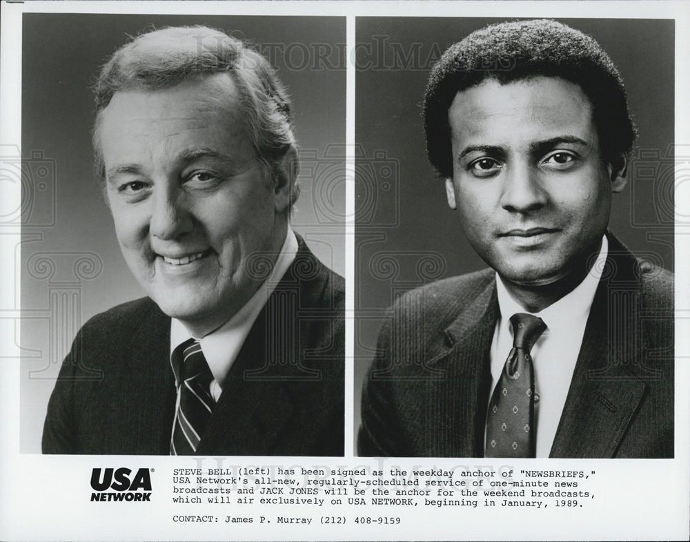 Press Photo Steve Bell, Jack Bell, anchors of "Newsbriefs" - Historic Images