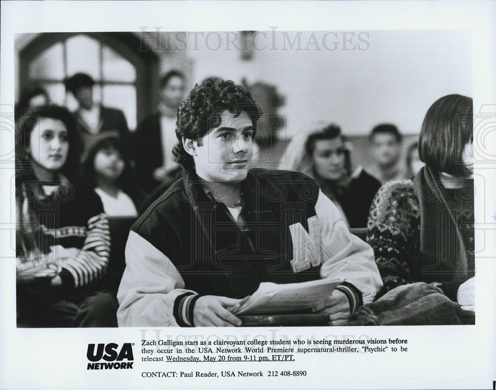 1991 Press Photo Actor Zach Galligan Starring In Supernatural Thriller "Psychic" - Historic Images