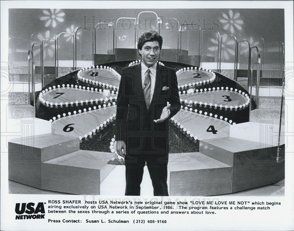 Press Photo Ross Shafer Hosts USA Network Game Show Love Me Love Me Not - Historic Images