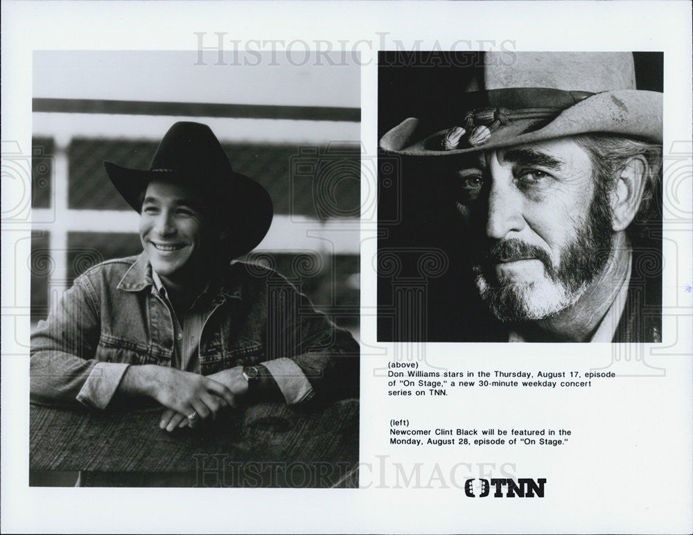 Press Photo Don Williams Clint Black On Stage Country Musicians - Historic Images