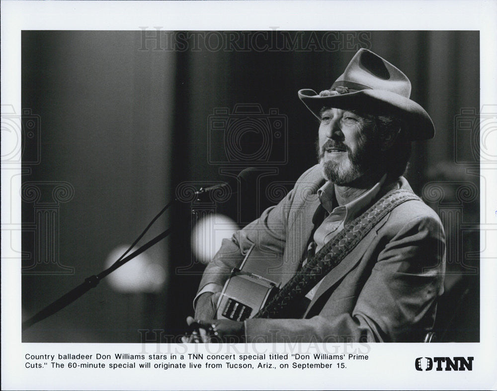 Press Photo Country Music Star Don Williams Special "Don Williams' Prime Cut" - Historic Images
