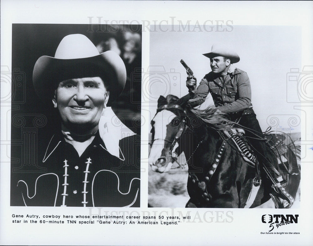 Press Photo TNN Special &quot;Gene Autry: An American Legend&quot; Singer And Actor - Historic Images