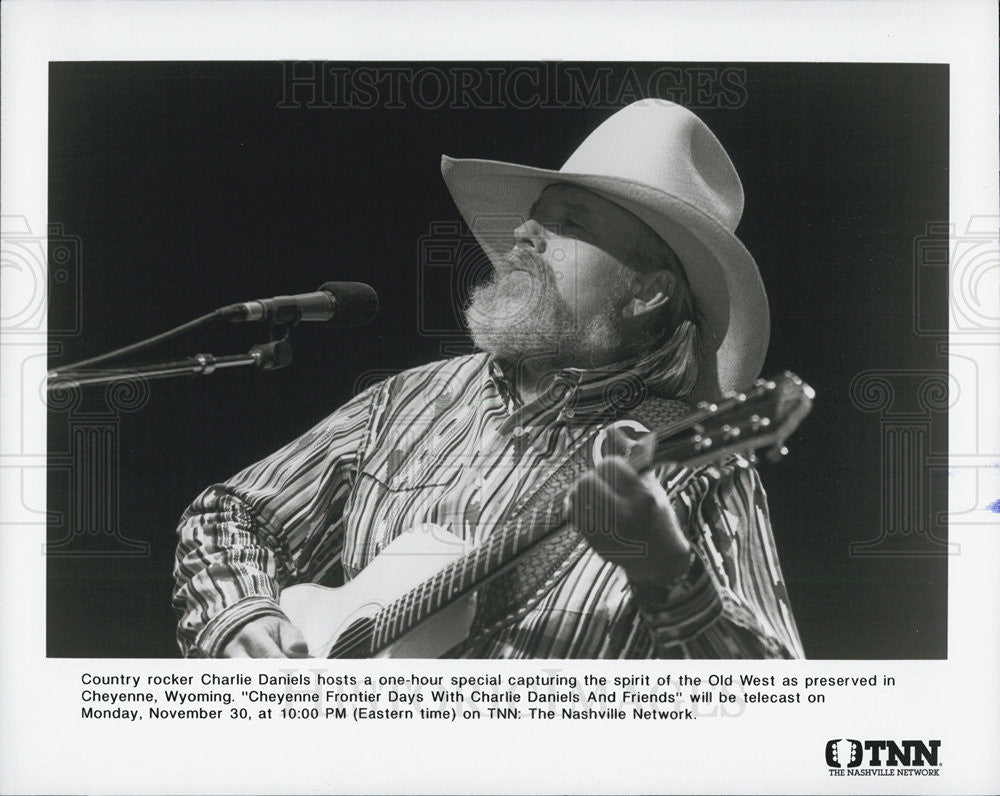 Press Photo Charlie Daniels Country Music Singer On Show Cheyenne Frontier Days - Historic Images