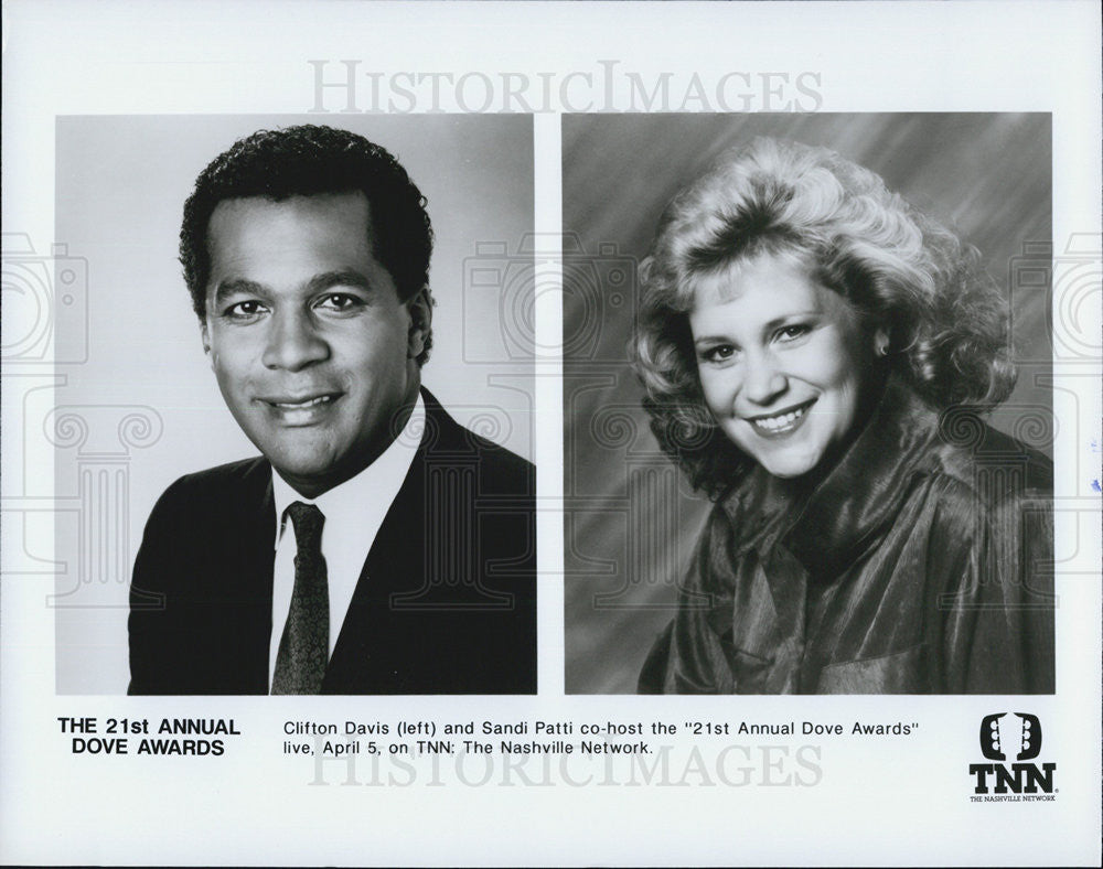 Press Photo Clifton Davis Sandi Patti Dove Awards Christian Music - Historic Images