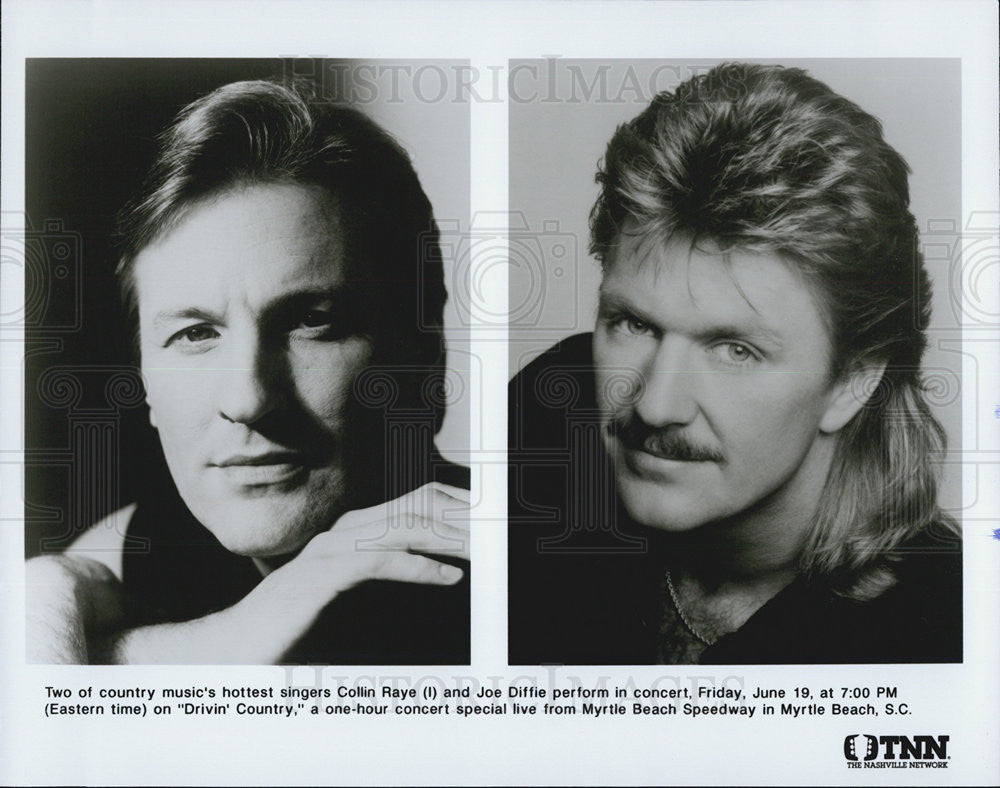 Press Photo Colin Raye And Joe Diffie Perform On Drivin&#39; Country Special On TNN - Historic Images