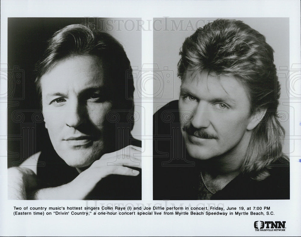 Press Photo Colin Raye And Joe Diffie Perform On Drivin' Country Special On TNN - Historic Images