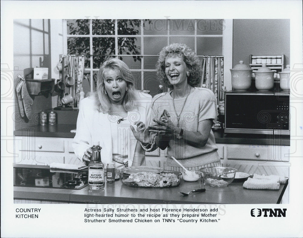 Press Photo Sally Struthers Florence Henderson Actress Country Kitchen Show - Historic Images