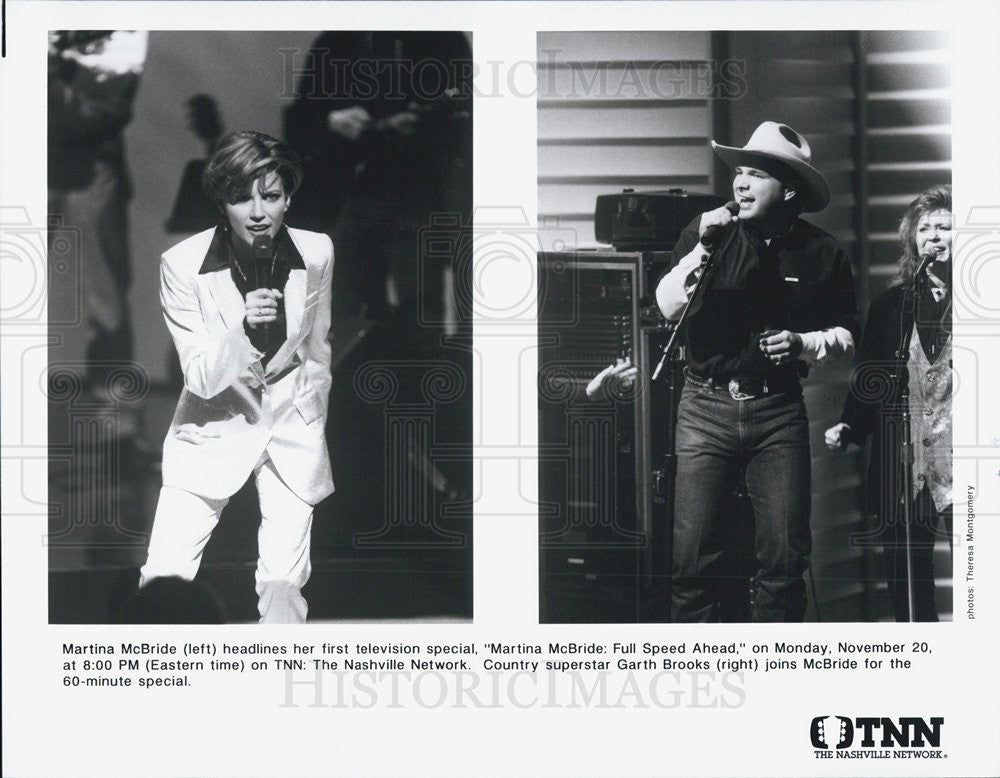 Press Photo Martina McBride And Garth Brooks On Martine McBride Full Speed Ahead - Historic Images