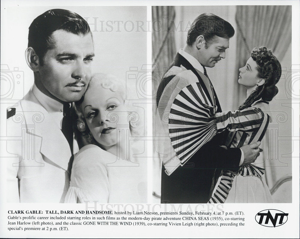 Press Photo Clark Gable Actor Jean Harlow Vivien Leigh Gone With Wind China Seas - Historic Images