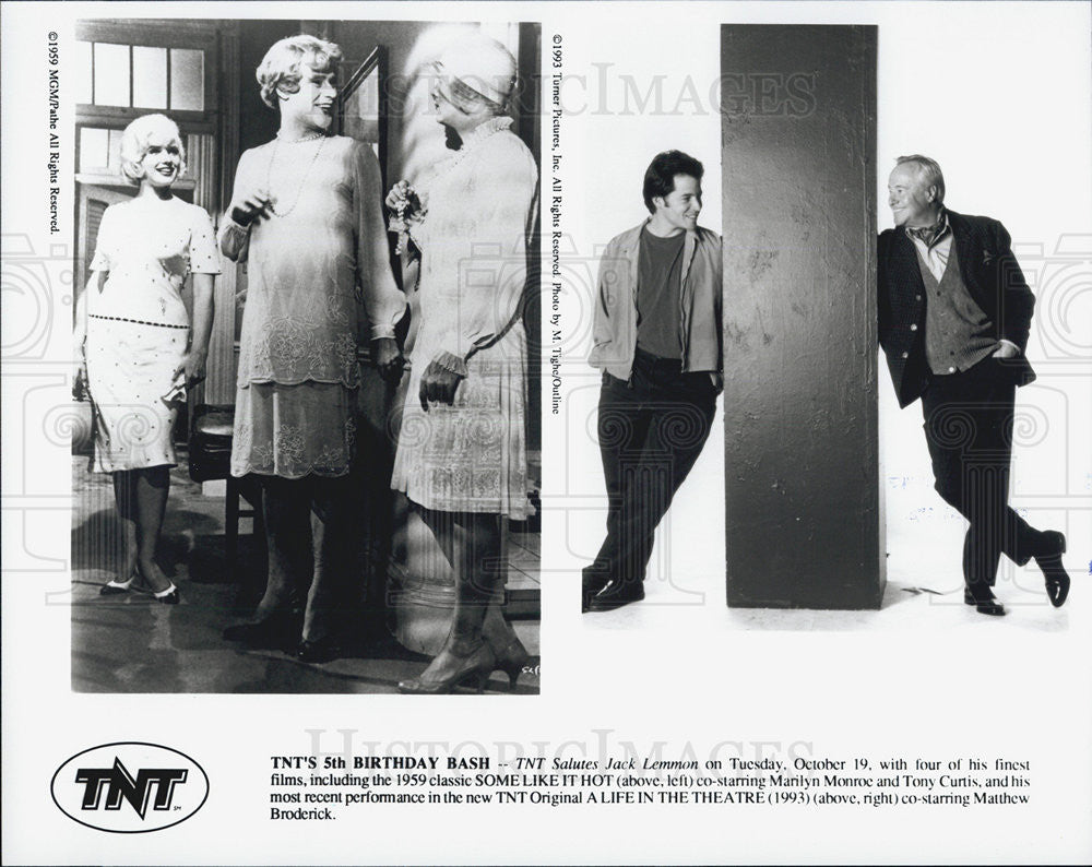 Press Photo Jack Lemmon "Some Like It Hot" "Life in Theatre" Matthew Broderick - Historic Images