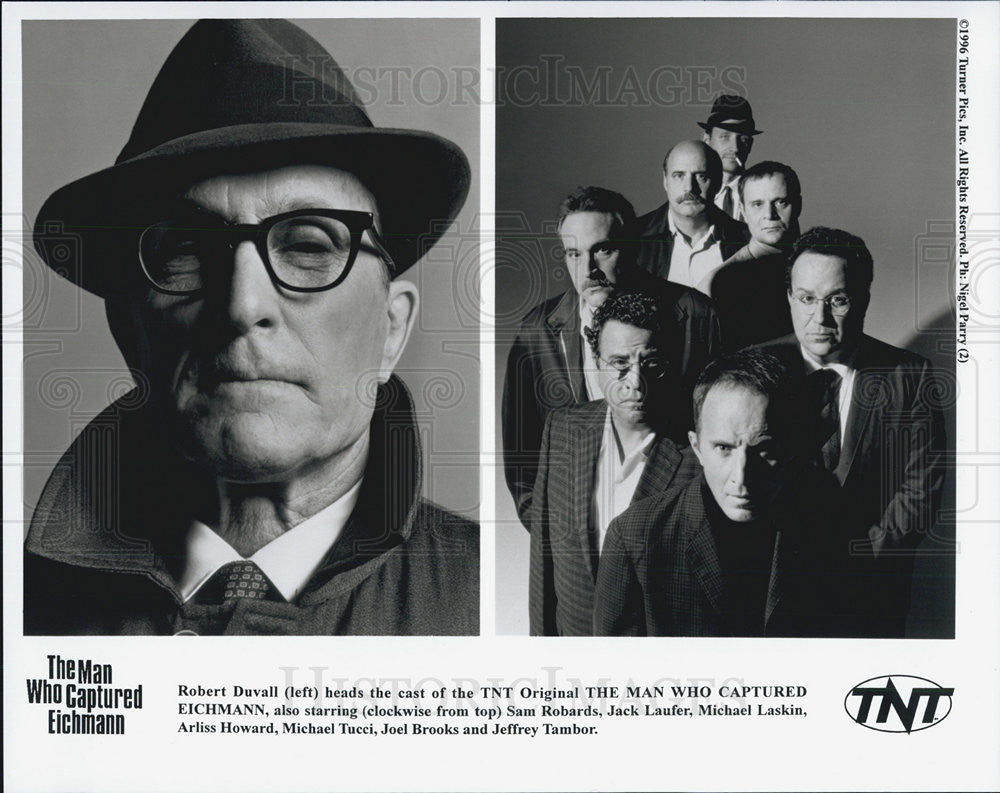 Press Photo "Man Who Captured Eichmann" Actor Robert Duvall & Cast Arliss Howard - Historic Images