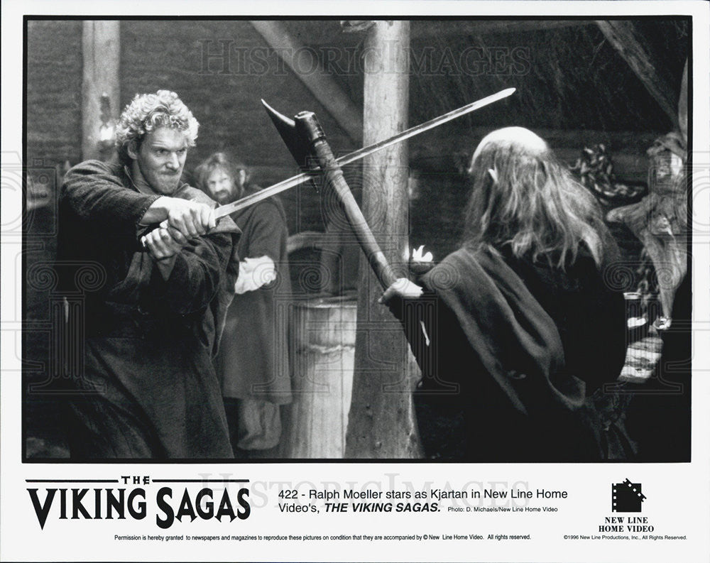 1996 Press Photo "Viking Sagas" Ralph Moeller New Line Home Home Video Kjartan - Historic Images