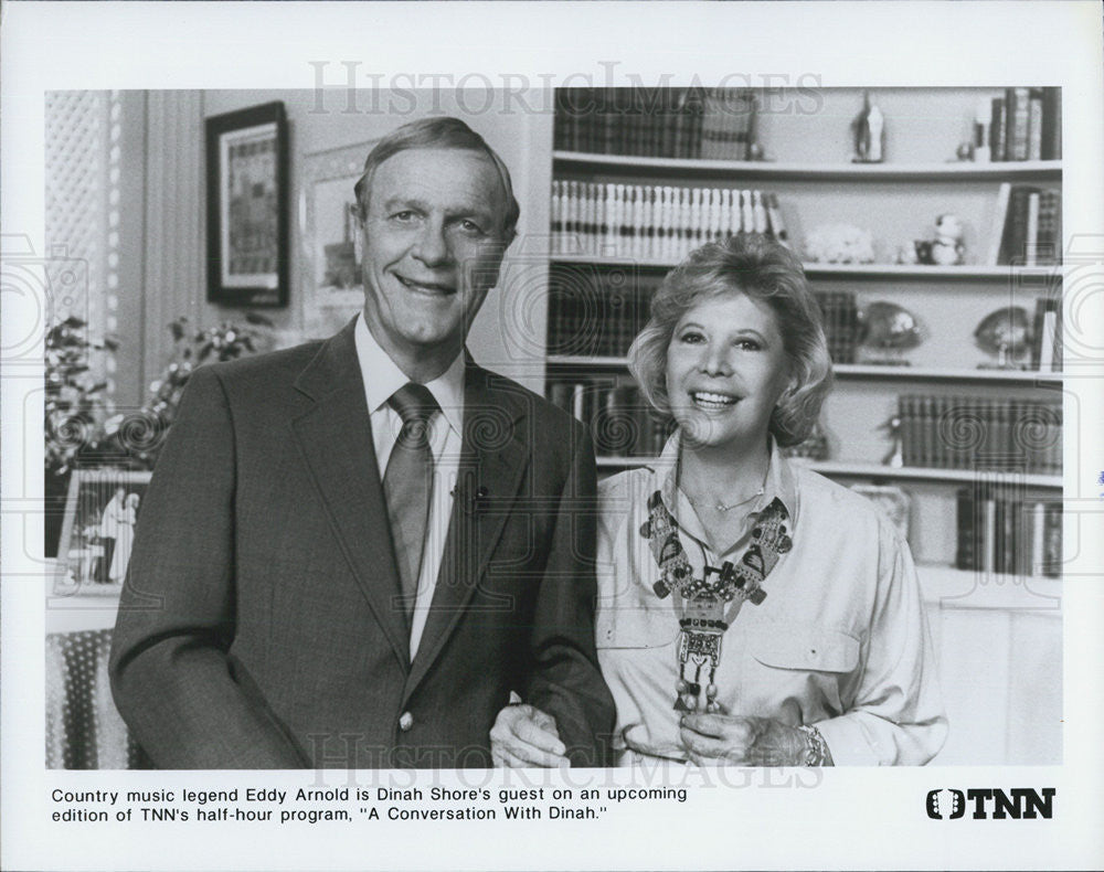 Press Photo Country Music Legend Eddy Arnold and Dinah Shore - Historic Images