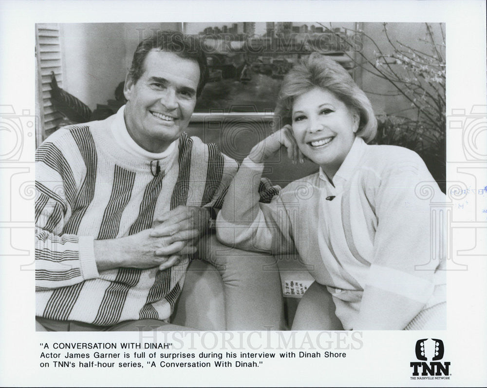 Press Photo &quot;Conversation with Dinah Shore&quot; Guest Actor James Garner Interview - Historic Images