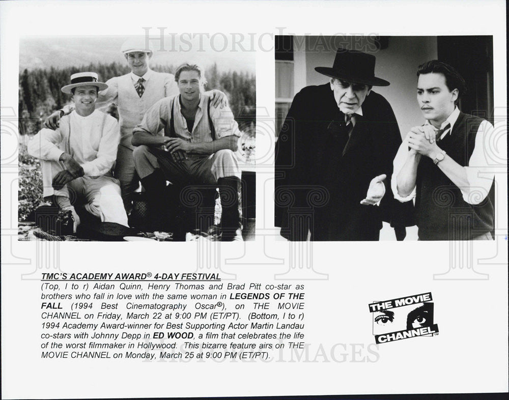 Press Photo Aiden Quinn Brad Pitt and Henry Thomas in Legends of the fall - Historic Images