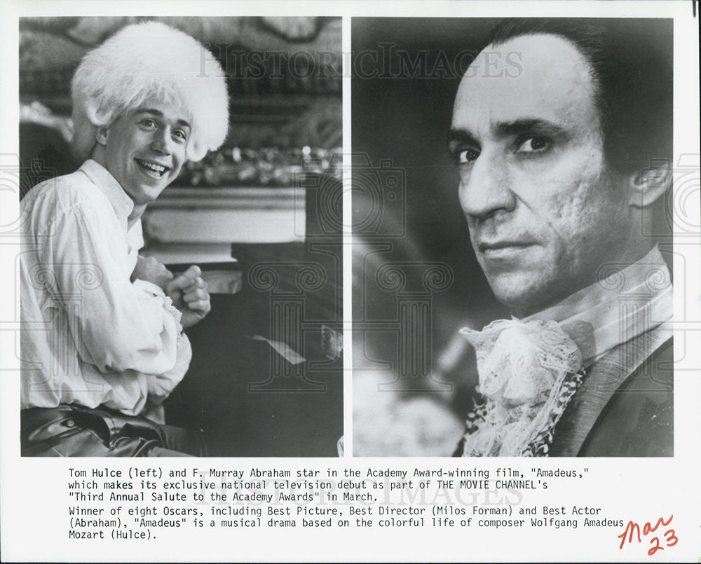 Press Photo Actors Tom Hulce and F Murray Abraham - Historic Images