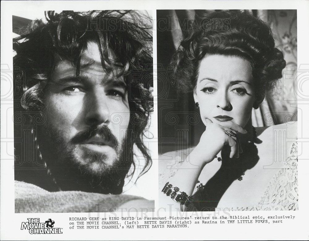 Press Photo Richard Geere and Bette Davis - Historic Images