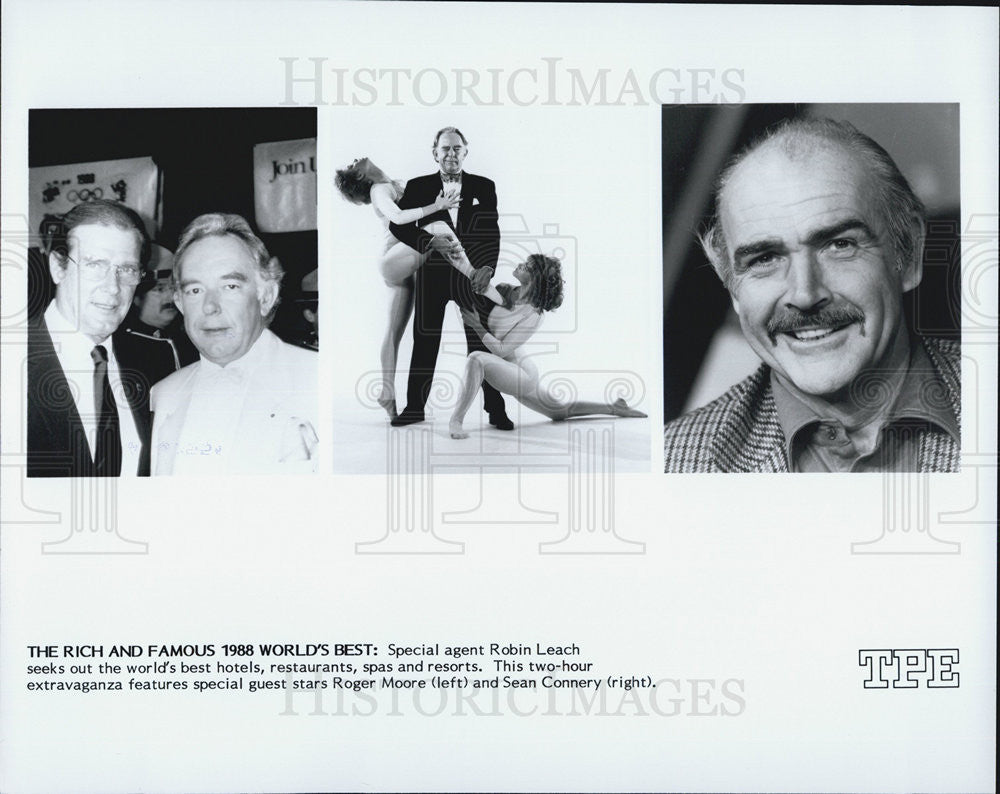 1988 Press Photo Robin Leach &quot;Rich &amp; Famous: - Historic Images