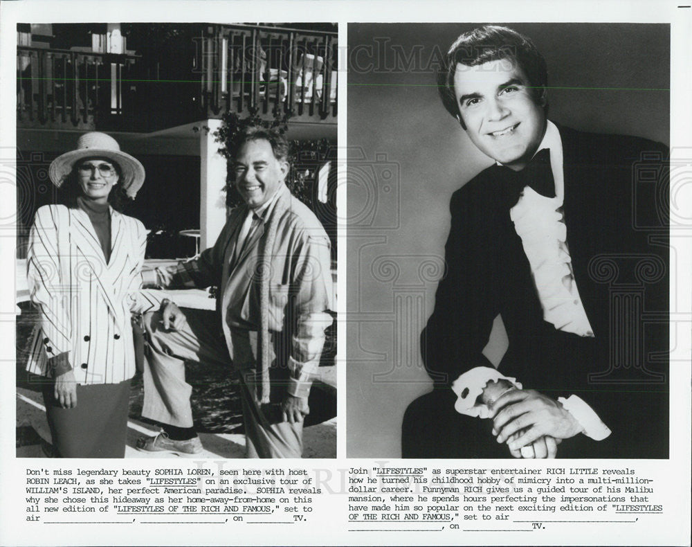 Press Photo "Lifestyles of the Rich & Famous" with Robin Leach - Historic Images