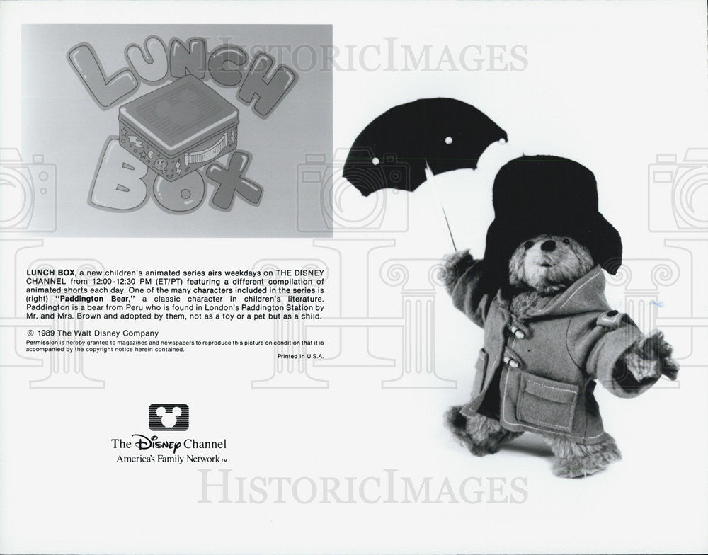 1989 Press Photo &quot;Paddington Bear&quot; - Historic Images