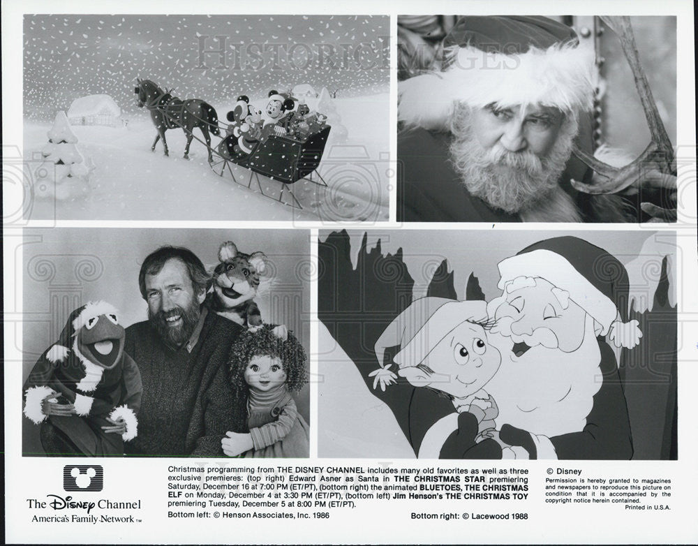 1986 Press Photo DisneyC hristmas Specials - Historic Images