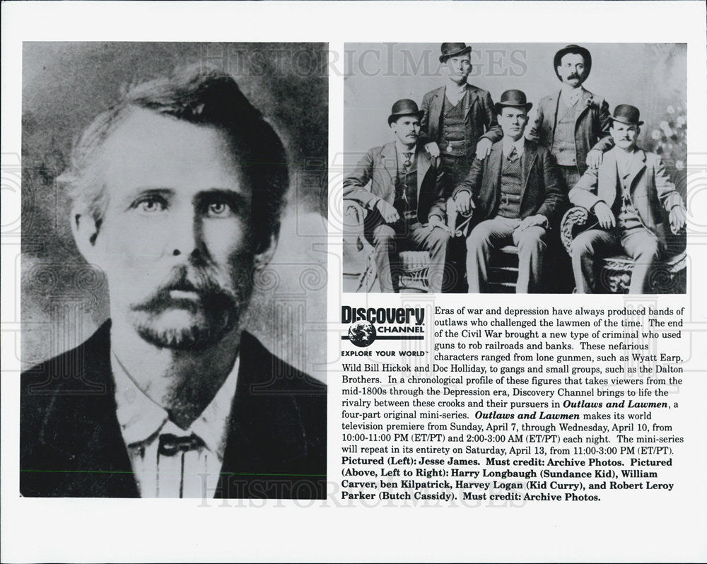 Press Photo Cast of &quot;Outlaws &amp; Lawmen&quot; - Historic Images