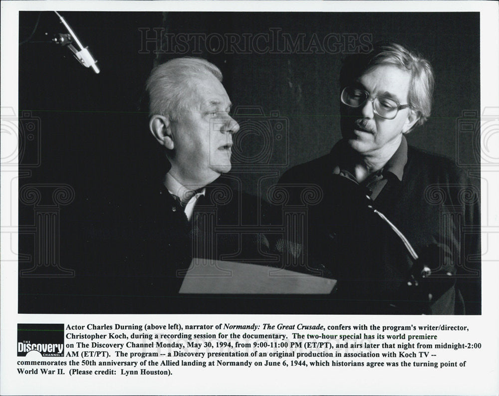 Press Photo NORMANDY THE GREAT CRUSADE Charles Durning Christopher Kotch - Historic Images