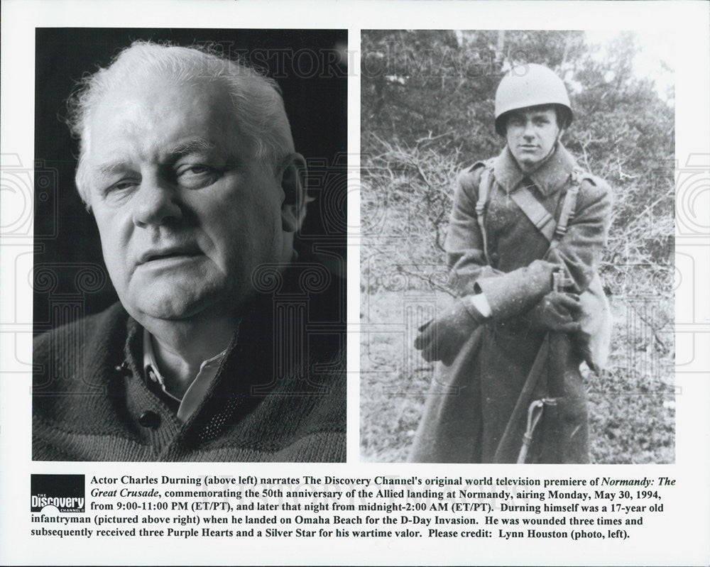 Press Photo NORMANDY THE GREAT CRUSADE Charles Durning - Historic Images
