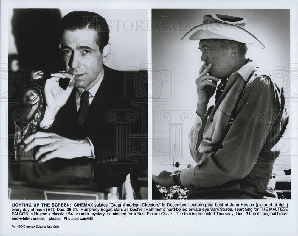 Press Photo Humphrey Bogart THE MALTESE FALCON John Huston Director - Historic Images