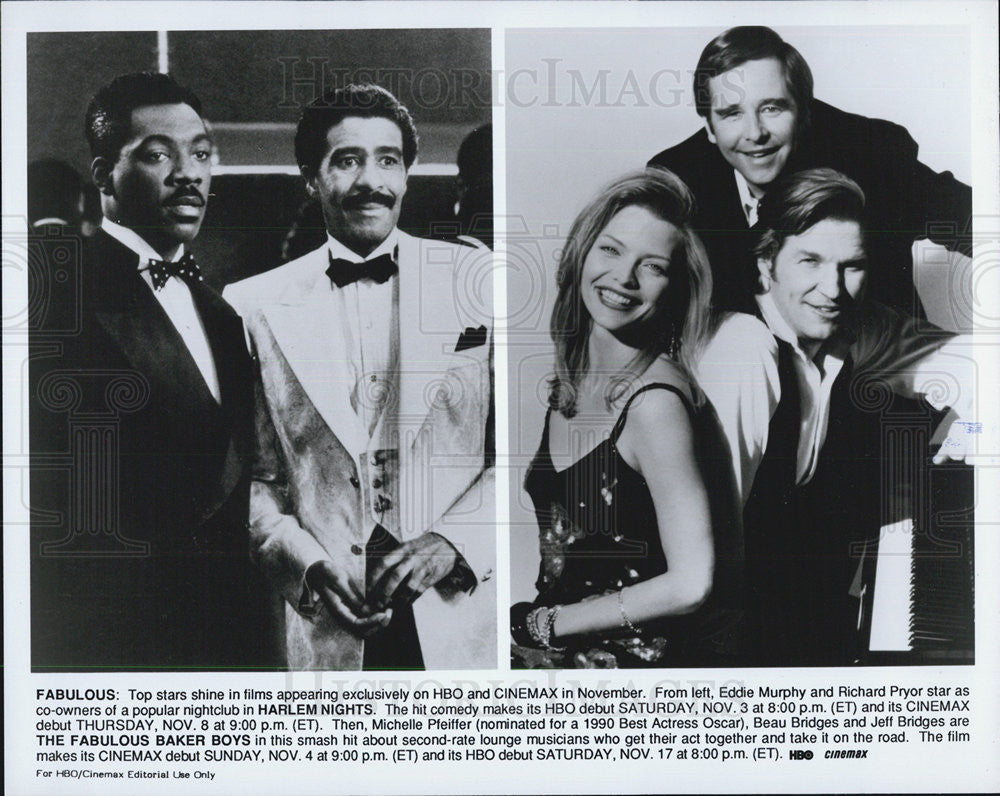 Press Photo Stars Appearing in HBO &amp; Cinemax Movies - Historic Images