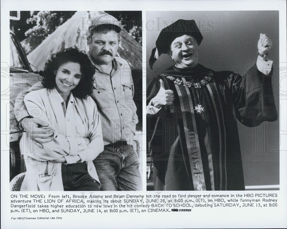 1988 Press Photo The Lion of Africa Brooke Adams Brian Dennehy Back to School - Historic Images