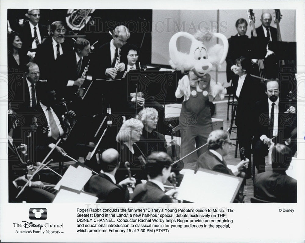 Press Photo Roger Rabbit conductor Rachel Worby classical music Disney Channel - Historic Images