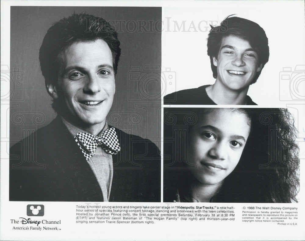 1988 Press Photo Videopolis: StarTracks Jonathan Prince Jason Bateman - Historic Images