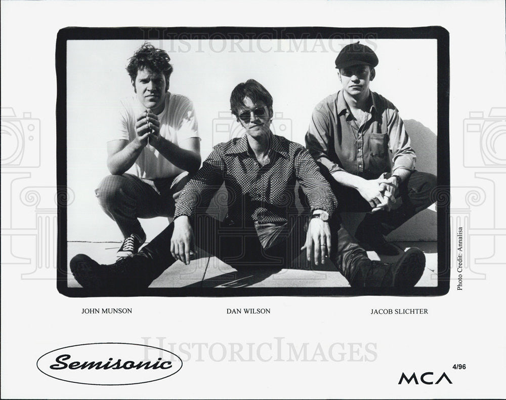 Press Photo Semisonic John Munson Dan Wilson Jacob slichter Musicians band - Historic Images