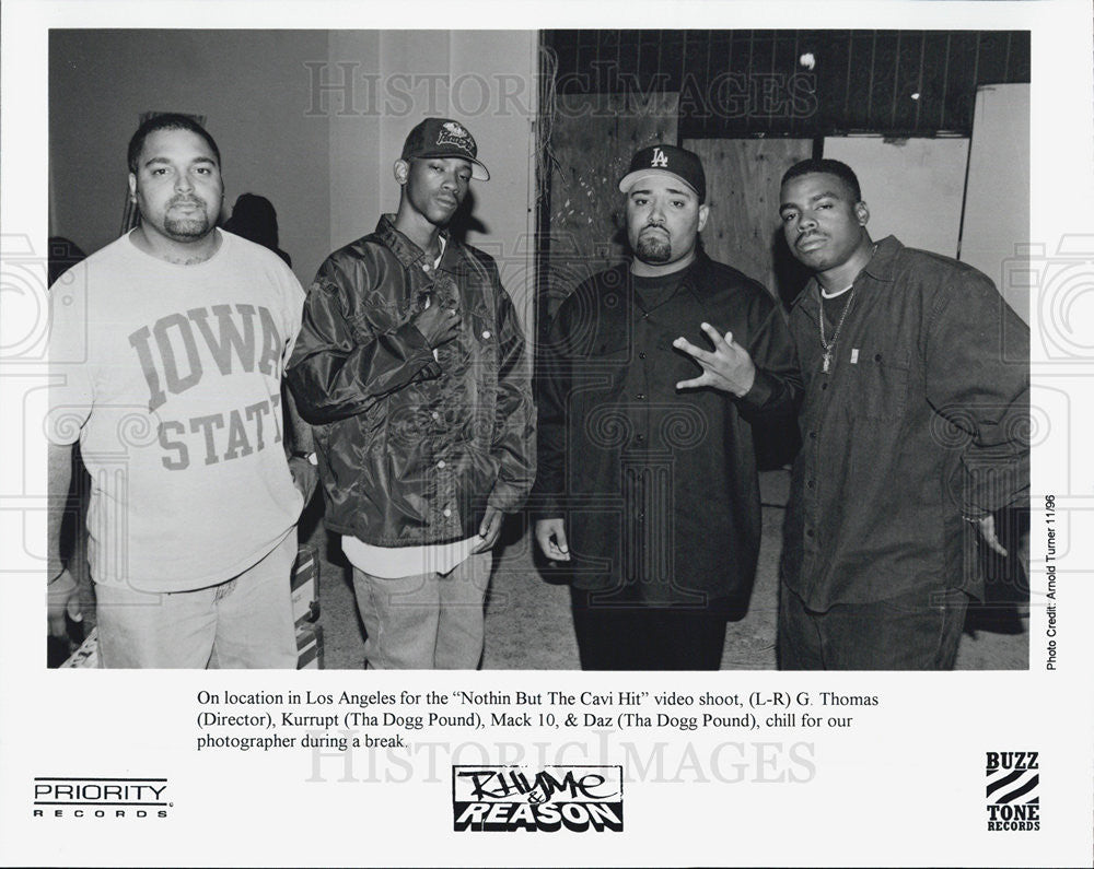 1996 Press Photo Rhyme &amp; Reason Kurrupt Mack 19 Daz And Video Director G. Thomas - Historic Images