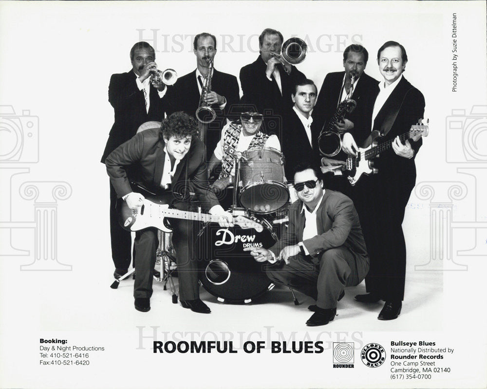 Press Photo Roomful Of Blues Band Musicians For Bullseye Blues Rounder Records - Historic Images