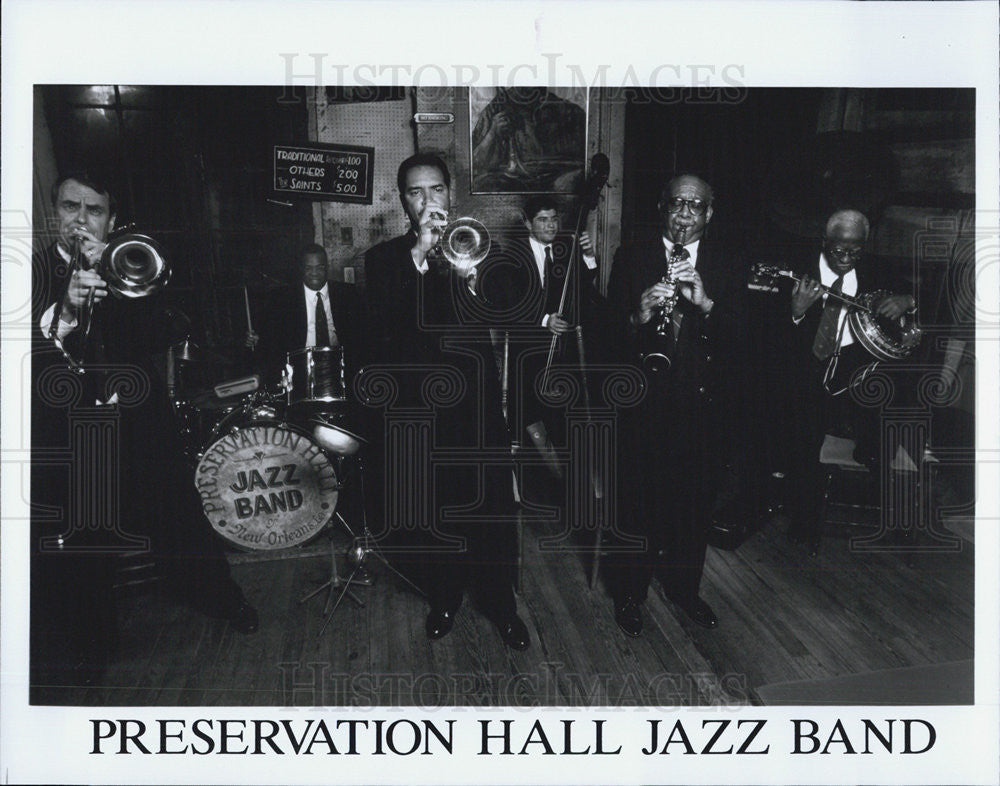 Press Photo Preservation Hall Jazz Band Musicians Entertainers - Historic Images