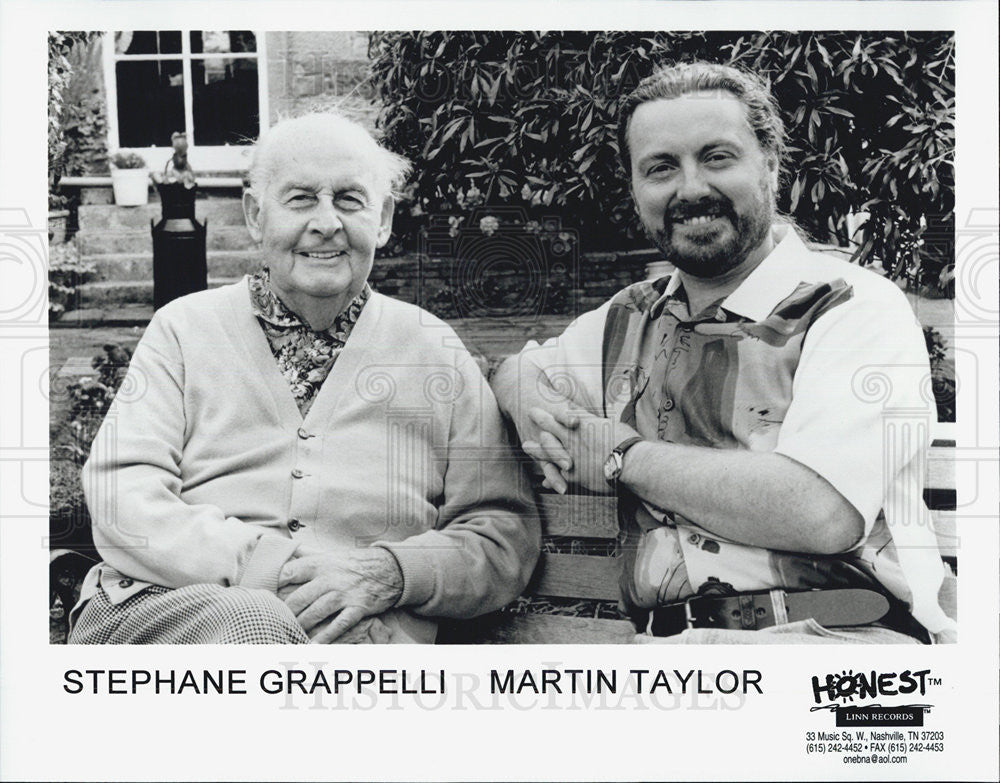 Press Photo Stephane Grappelli Martin Taylor - Historic Images