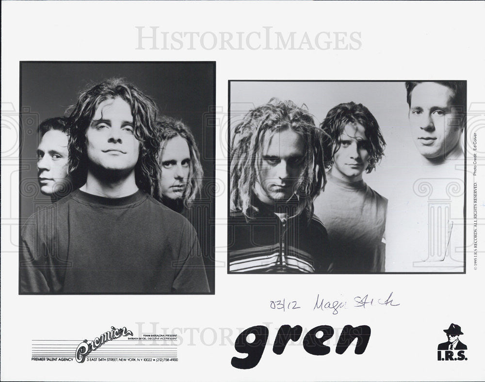 1995 Press Photo Gren Musicians Band Recording Artists - Historic Images