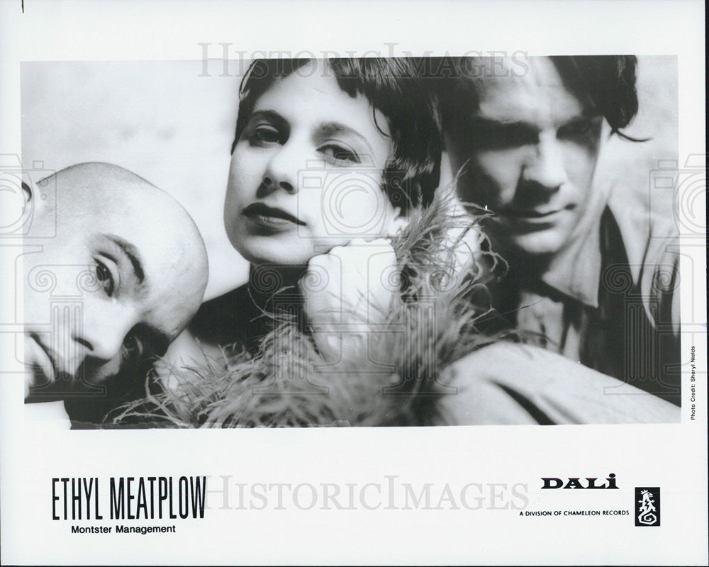 Press Photo Ethyl Meatplow Alternative Music Band Dali Chameleon Records - Historic Images