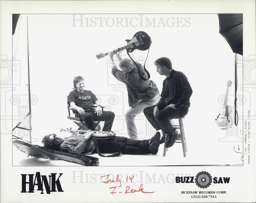 Press Photo Hank Jazz Music Group For Buzzsaw Records Corporation - Historic Images