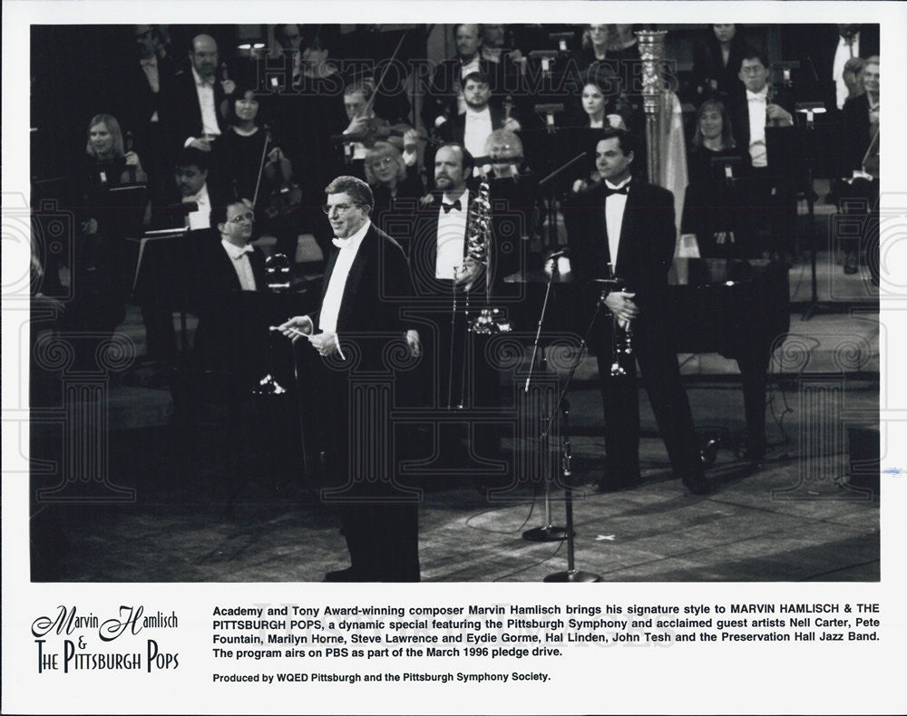 Press Photo Marvin Hamlisch And The Pittsburgh Pops - Historic Images