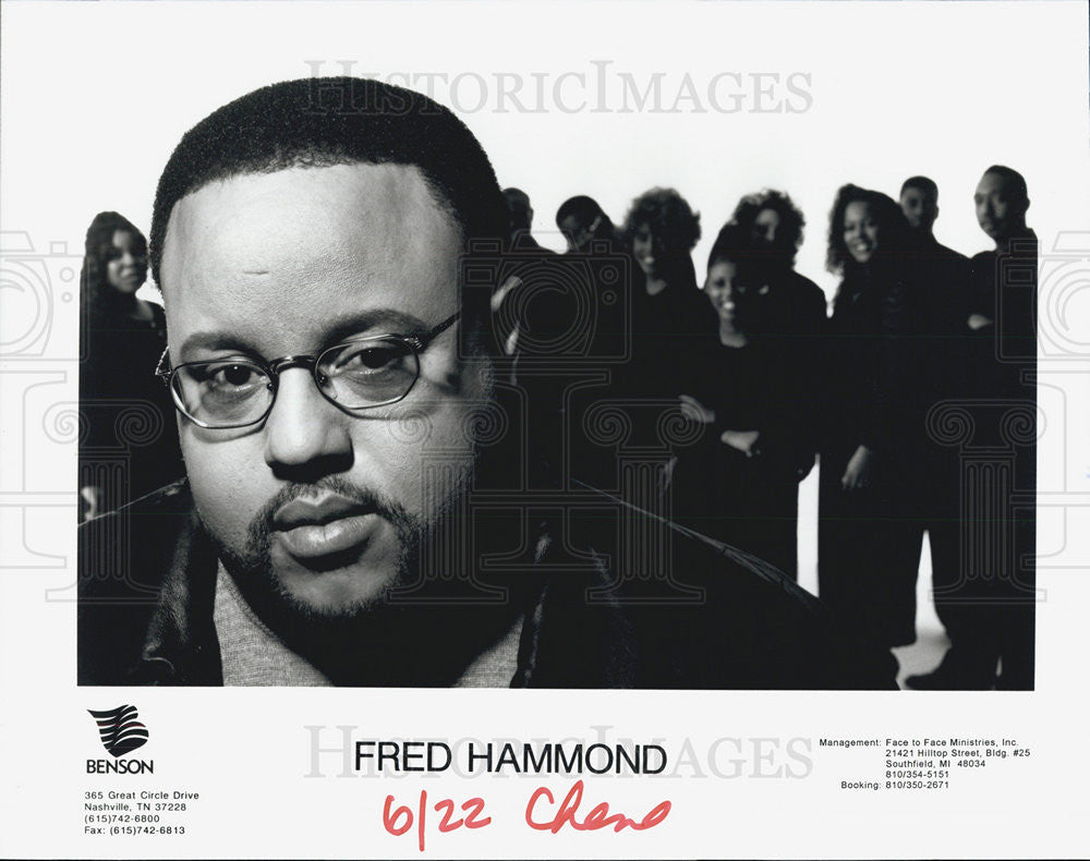 Press Photo Fred Hammond - Historic Images