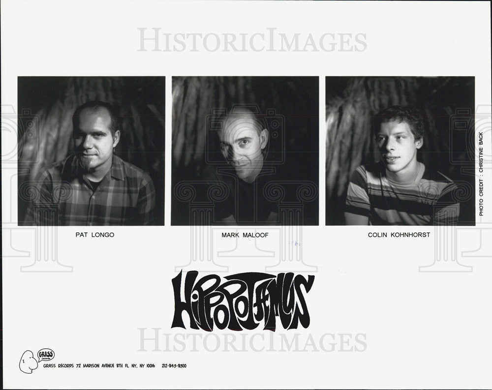 Press Photo Hippopotamus Band Members Pat Longo Mark Maloof And Colin Kohnhorst - Historic Images