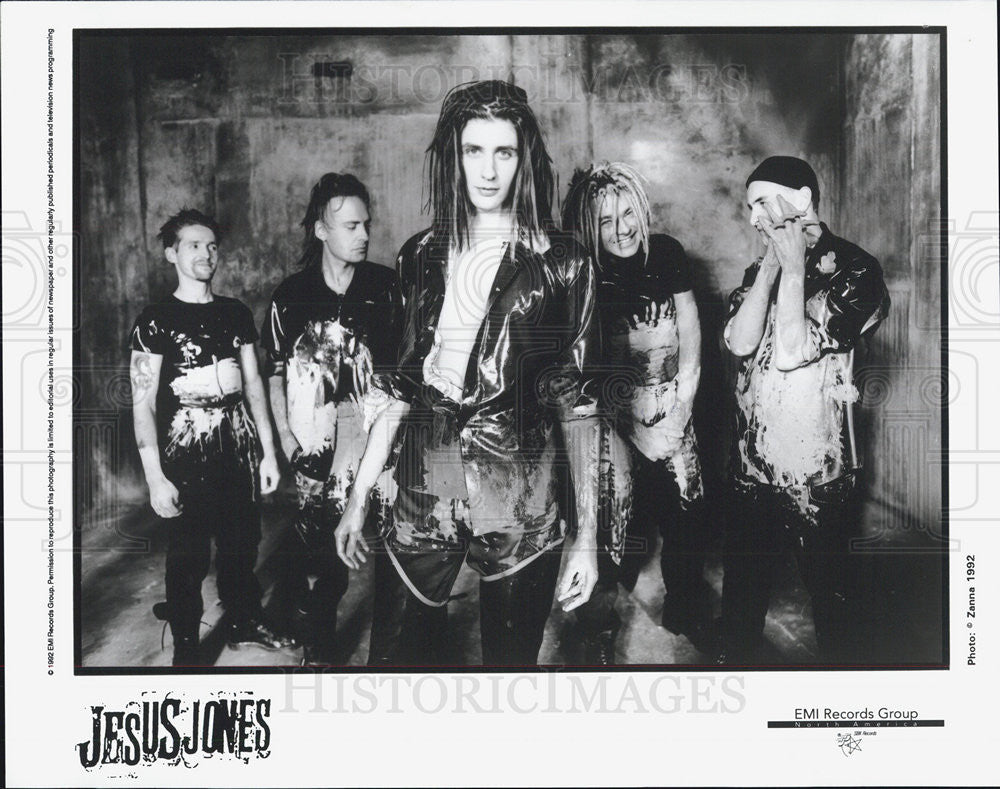 1992 Press Photo British Alternative Band Jesus Jones - Historic Images