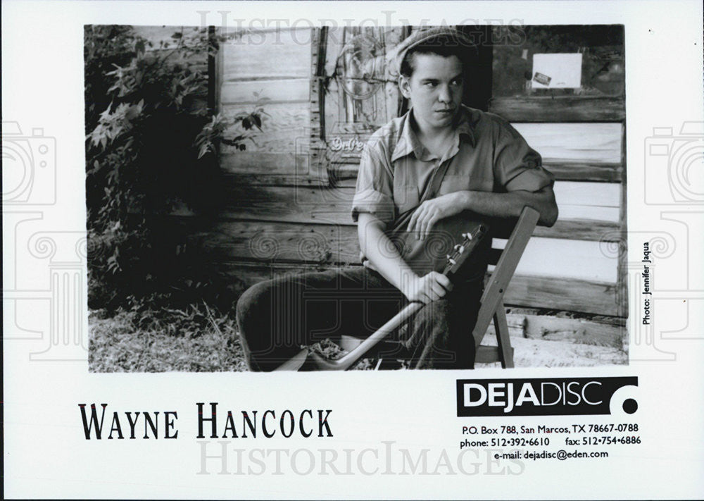 Press Photo Wayne Hancock Country Music Singer For Dejadisc Records - Historic Images