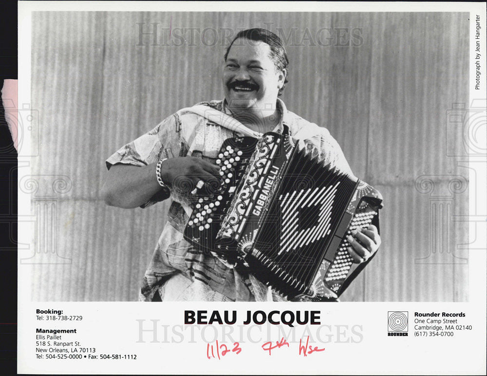 Press Photo Beau Jocque - Historic Images