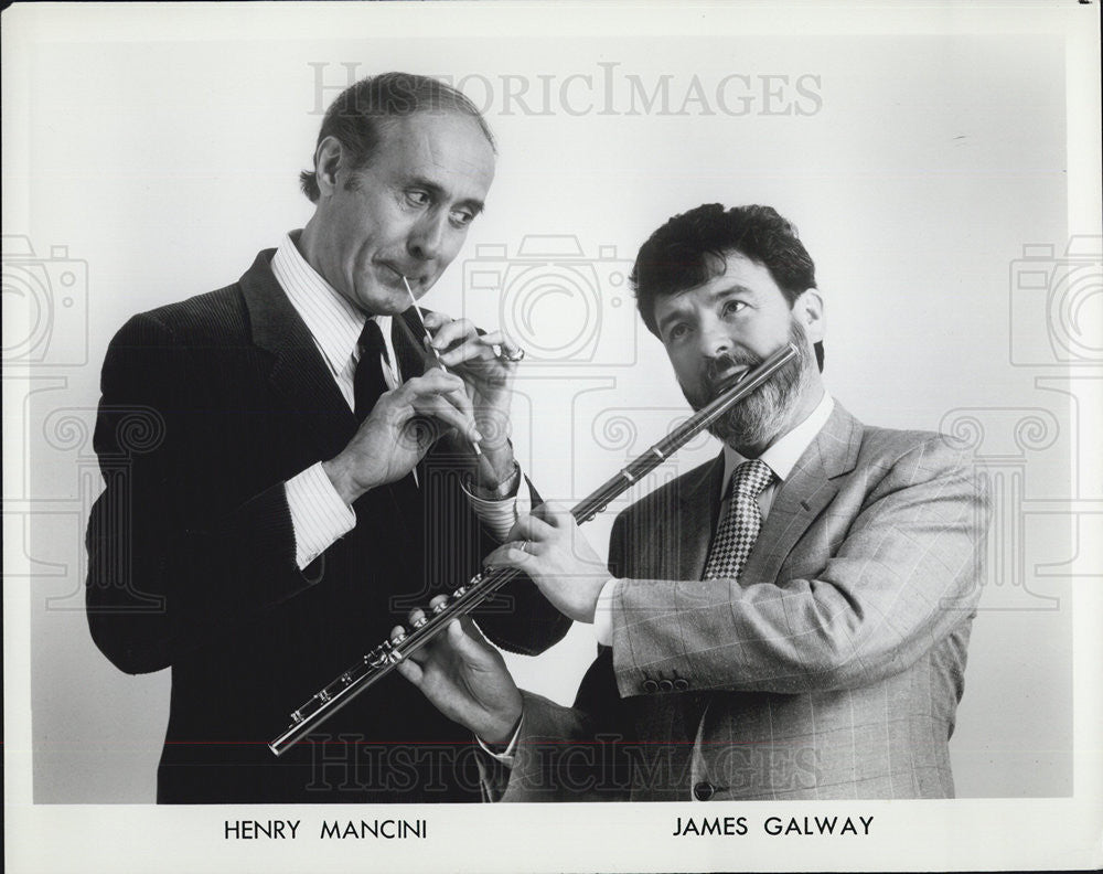 Press Photo Henry Mancini &amp; James Galway - Historic Images