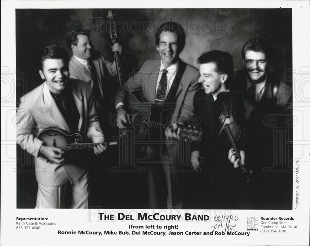 1996 Press Photo Del McCoury Band Ronnie Mike Bub Jason Carter Rob - Historic Images