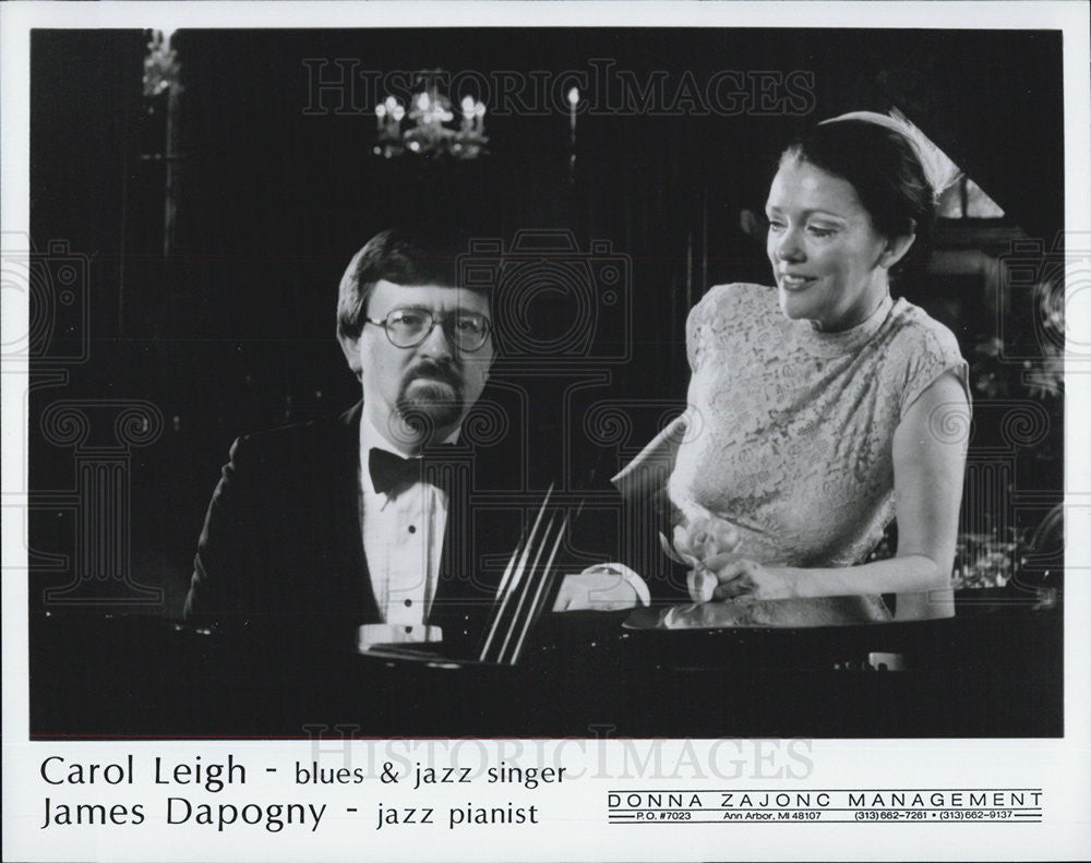 Press Photo Carol Leigh James Dapogny Jazz and blues singer and pianist - Historic Images